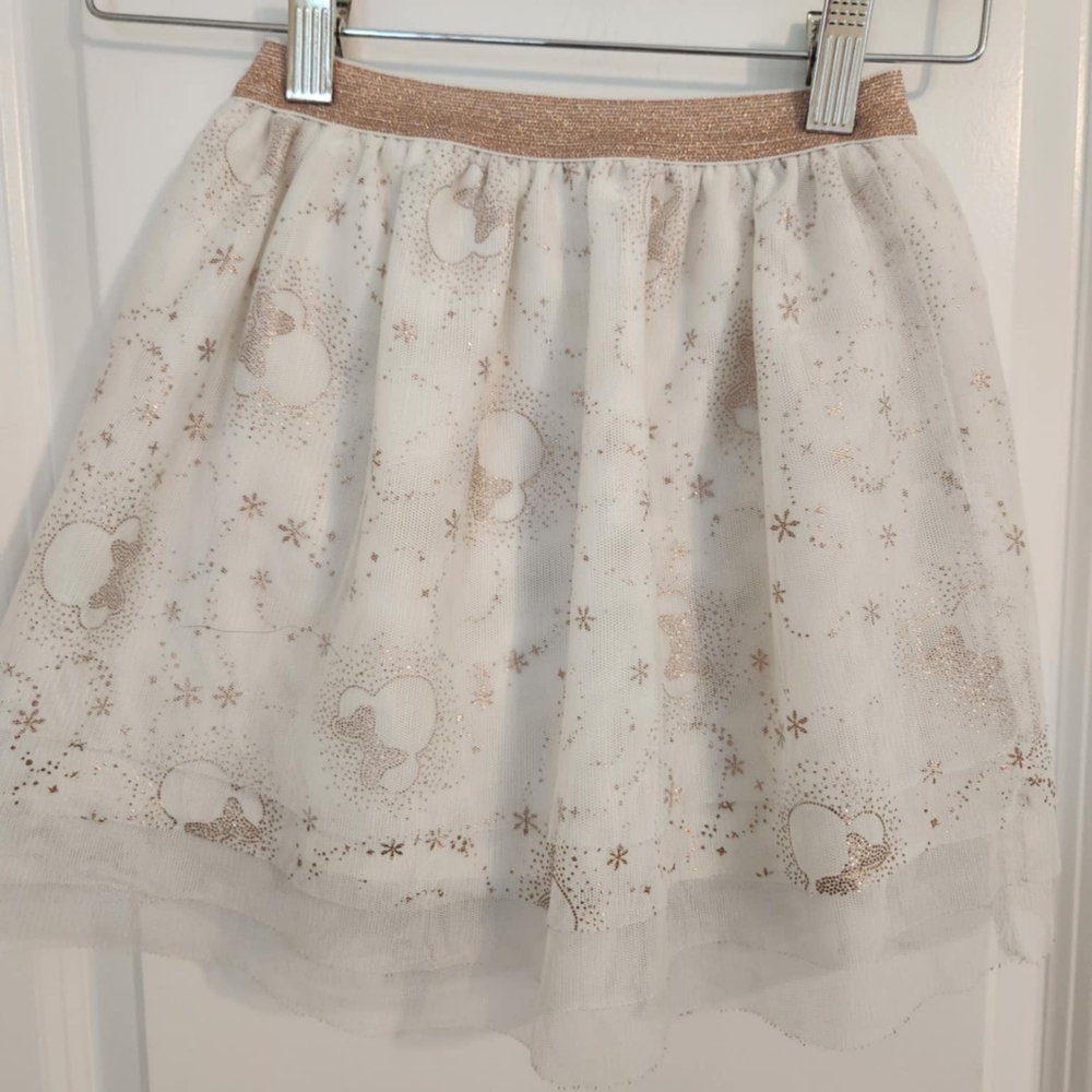 Disney White And Gold Skirt